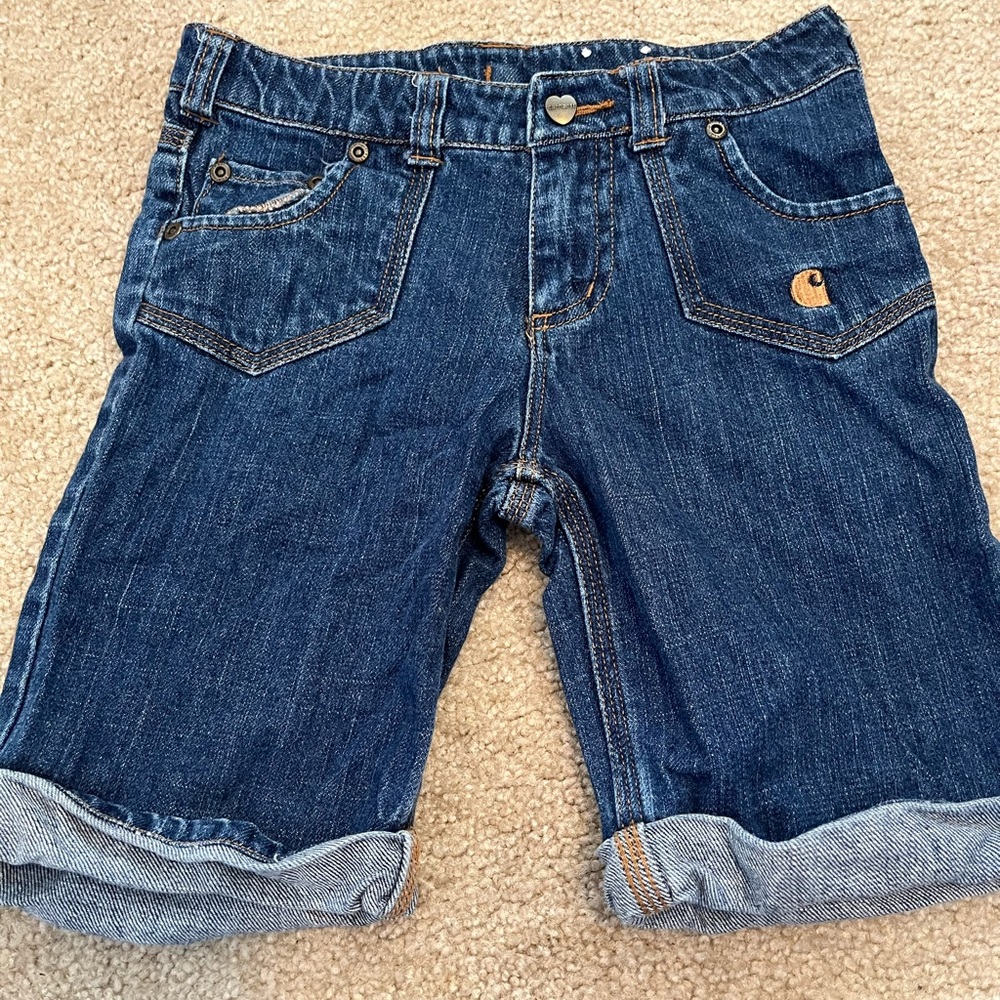 Carhartt kids jeans size 6x cuffed bottom